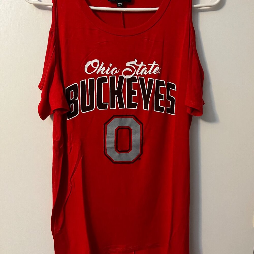 Gameday Couture Ohio State Buckeyes Cold Shoulder Top - Size XS